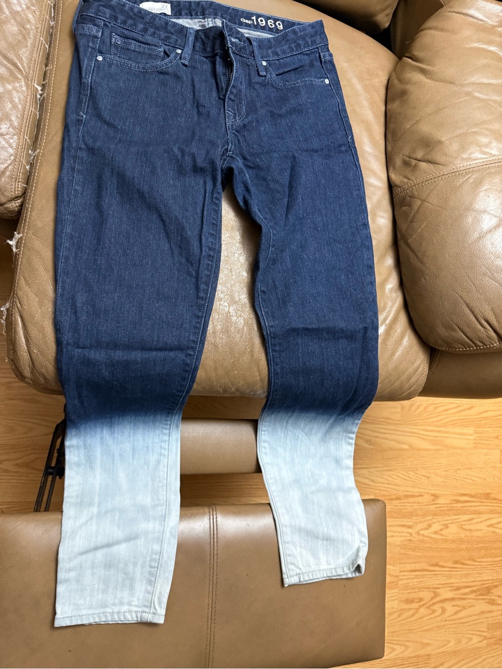GAP Two-Tone Blue Skinny Jeans